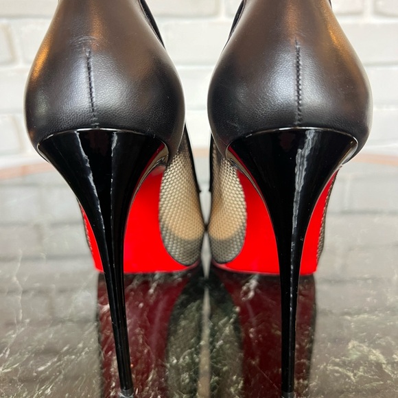 Christian Louboutin Fishnet PeepToe Platform Pumps with patent & kid leather - Picture 13 of 13